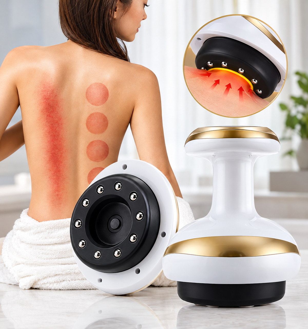 Masajeador vacunterapia succión